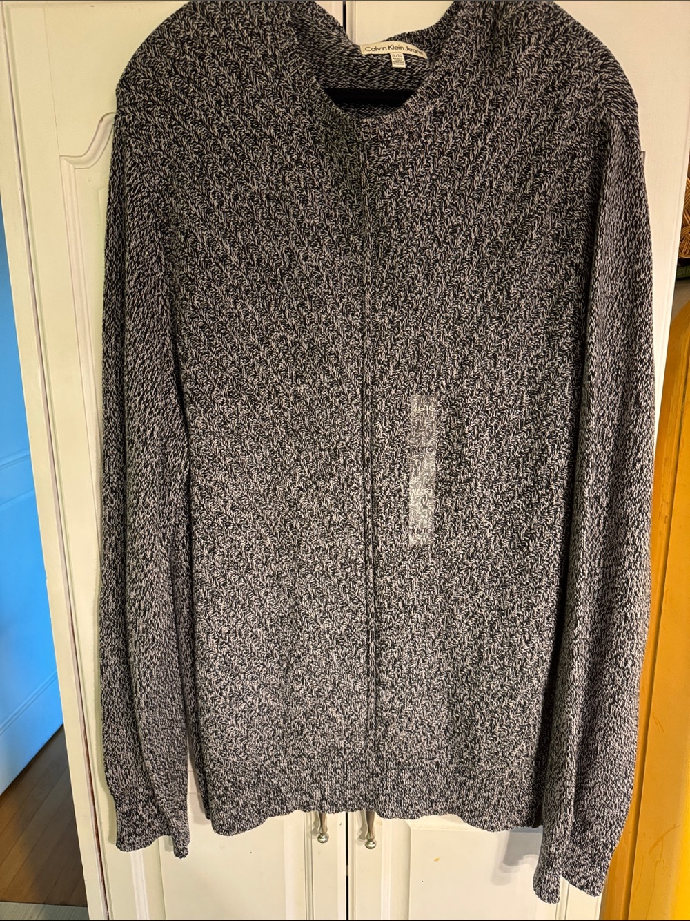 Calvin Klein Gray Marled Crewneck Sweater